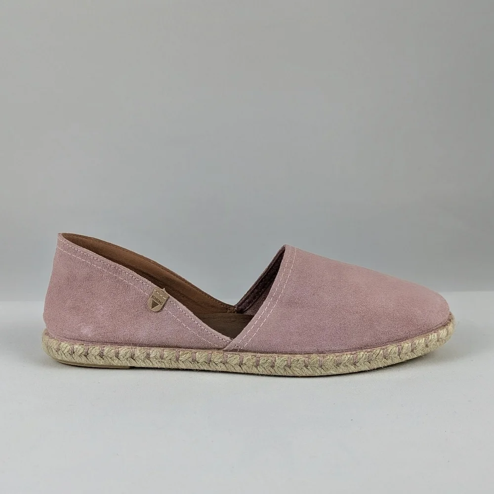 Verbenas Espadrilles Carmen Suede Leather Closed Toe Antique Blush EU42 11 NWT